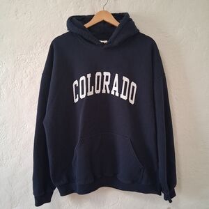 Gildan Navy Blue Colorado Sweatshirt Hoodie